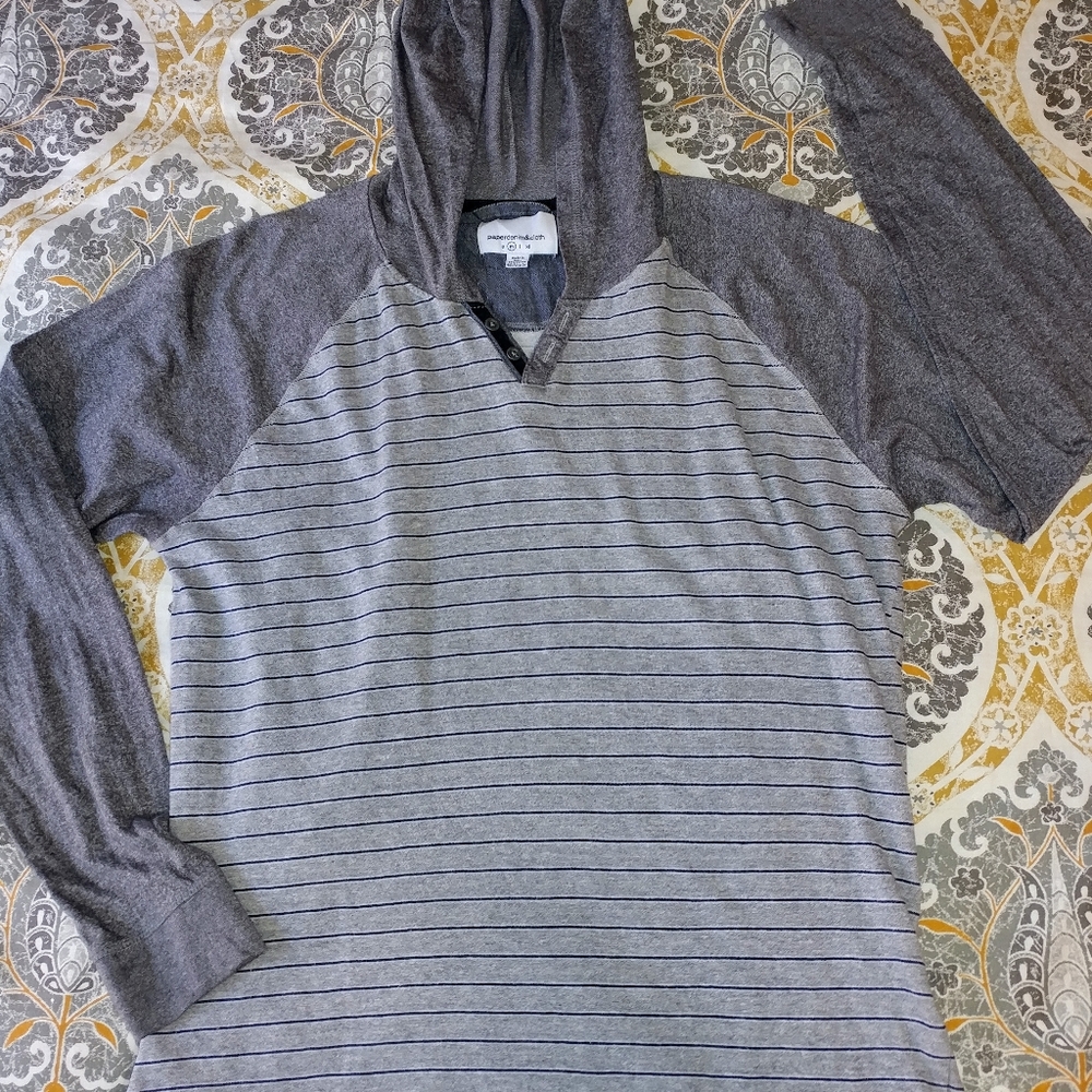 Paper Denim Long sleeve hooded tshirt hoodie Mediu